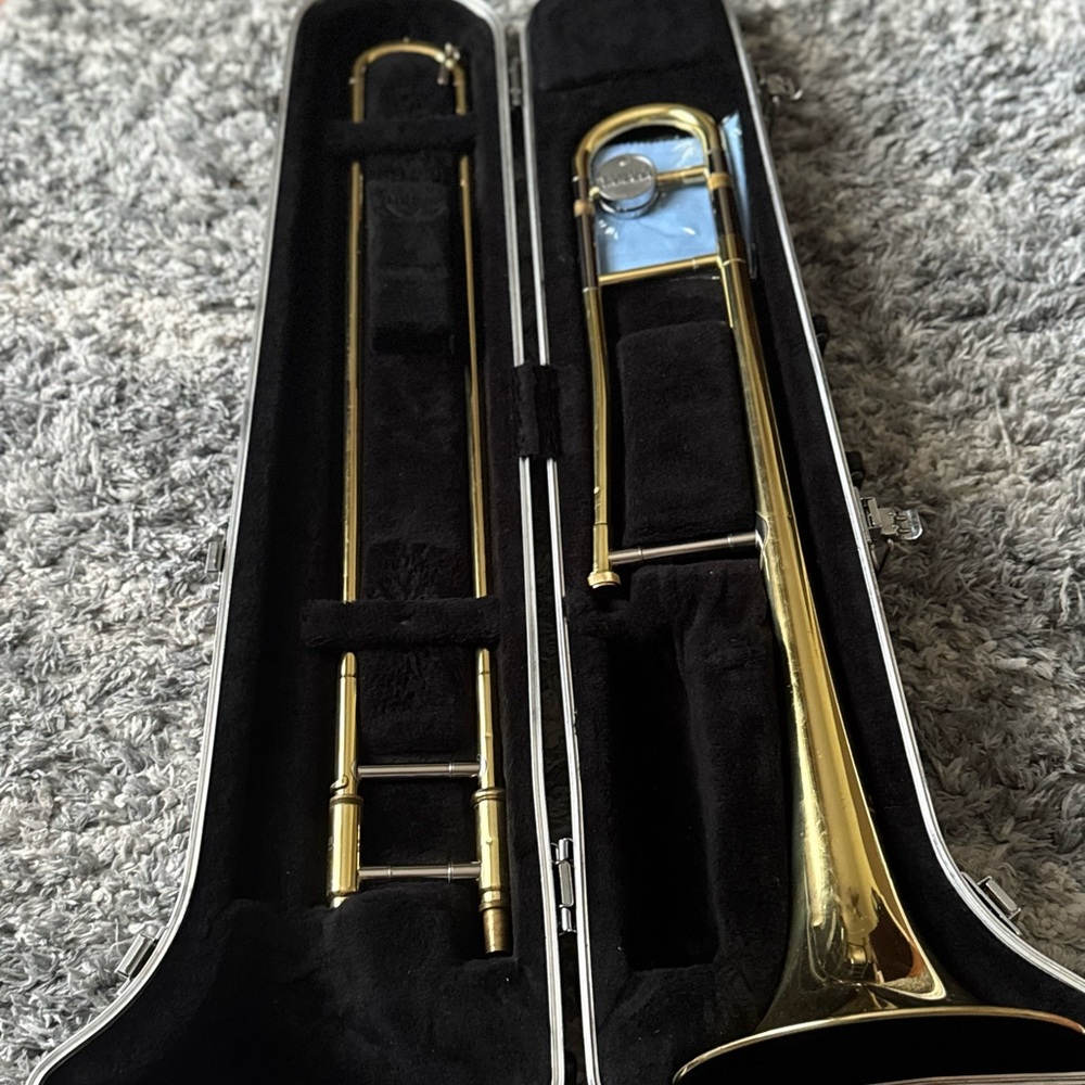 Yamaha Gold Brass Trombone in Fitted Case